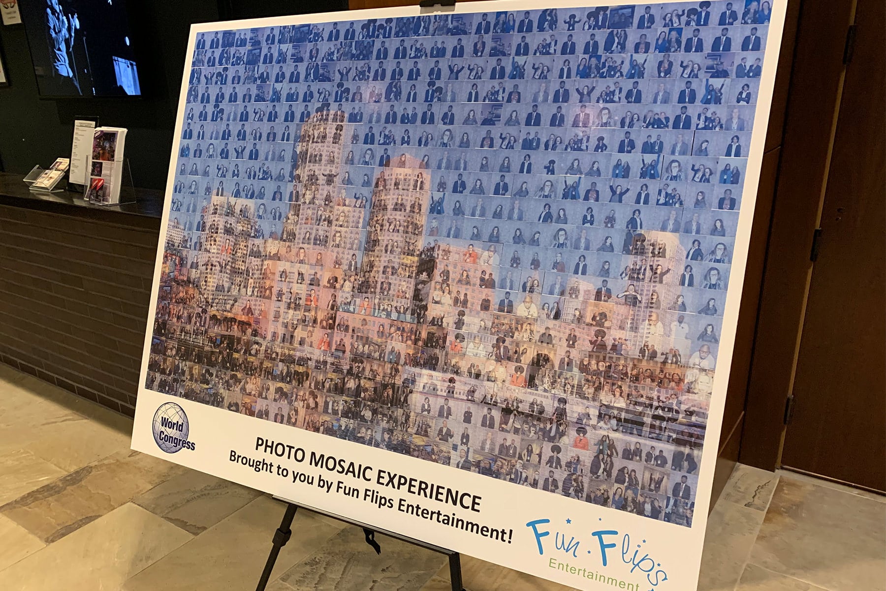 Using a photo wall at a trade show event.